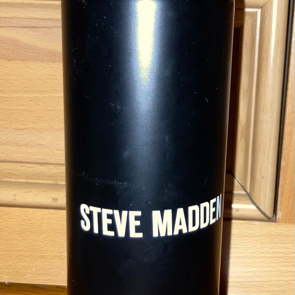 Steve Madden Black Water Bottle